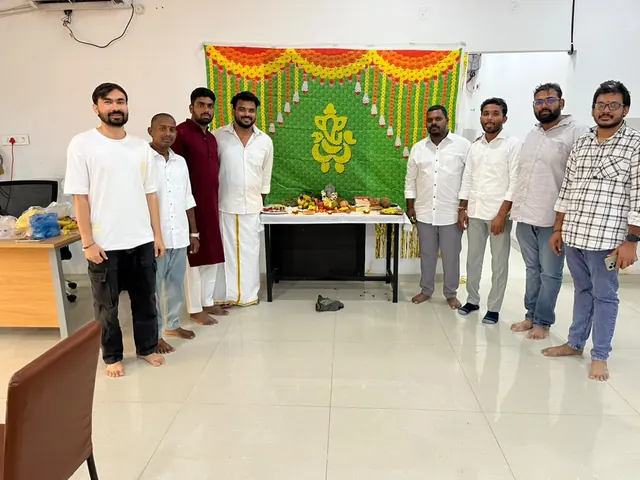 Team at the office Ganesh Chaturthi celebration